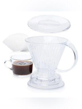 Clever Coffee Dripper Large 18 oz Clear Pour Over Coffee Maker